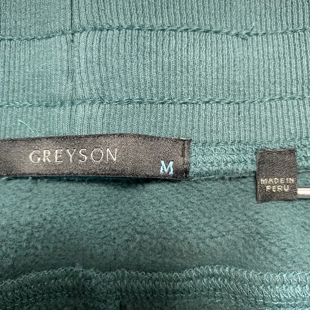 Greyson Performance Joggers Mens Medium Green Fleece Sweatpants Golf